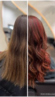 Veränderung 🥰❤️ #daslockenstübchen #revlon #haarfarbe #haarstyling #rotehaare